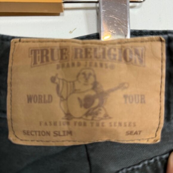 True Religion Men’s Straight Leg Jeans - Size 30 - Faded Black - Picture 4 of 8